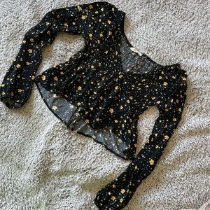 LA Hearts XS V-Neck, Cropped, Flowy long sleeve